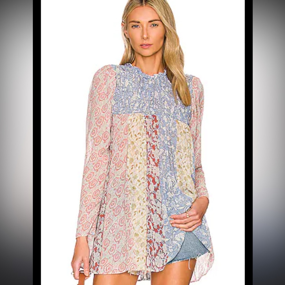 Free People Merrie Mix Print Tunic